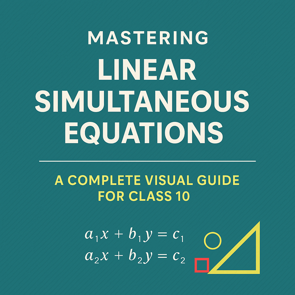 ସରଳ ସହସମୀକରଣ Linear Simultaneous Equation Chapter Infographic Summary