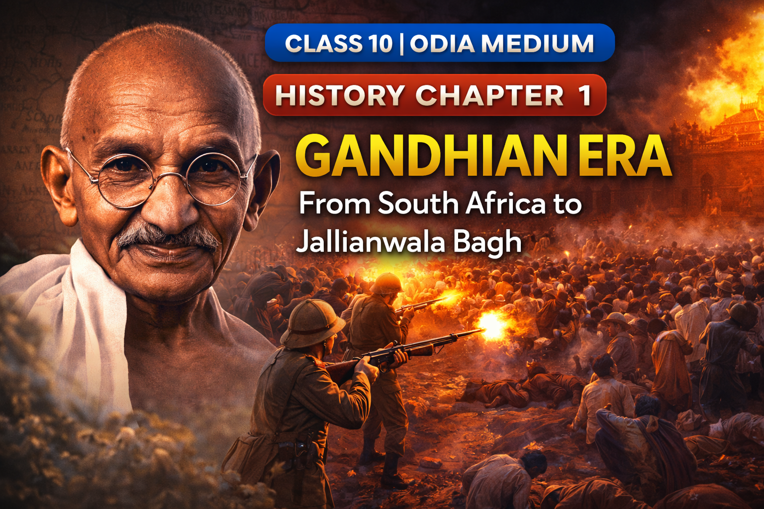 Class 10 History Chapter 1 Revision Notes (Odia Medium) | Gandhian Era